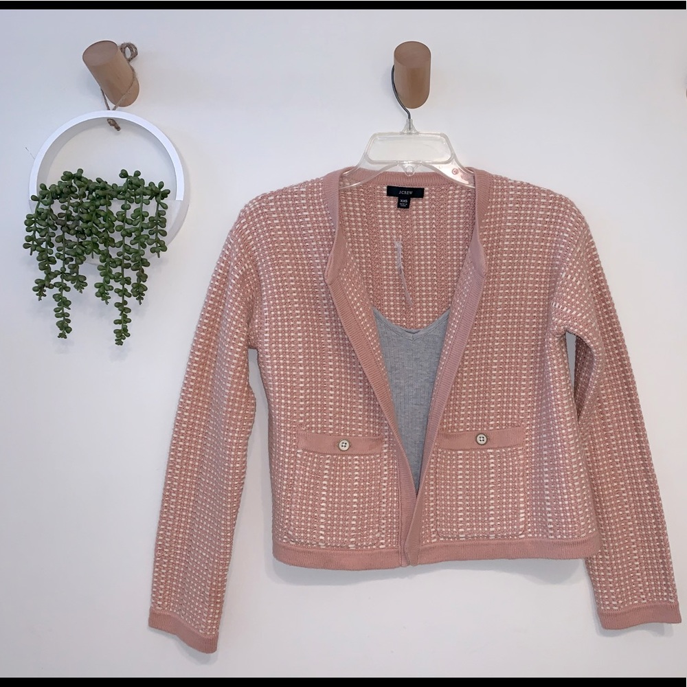 NWT Dusty rose/peachy j Crew cardigan XXS